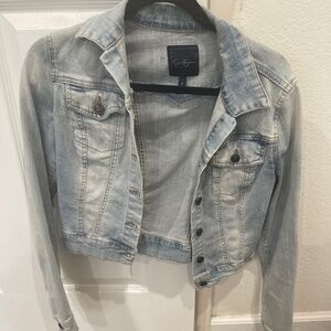 Jessica Simpson denim washed cropped jacket